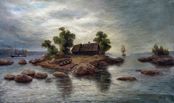 Farmhouse on the island by Lev Lagorio